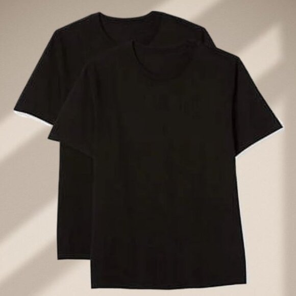 MEN'S (2-Pack) KingSize Men's Big & Tall Cotton Crewneck Shirts Mens Size 2XLT - Picture 1 of 3